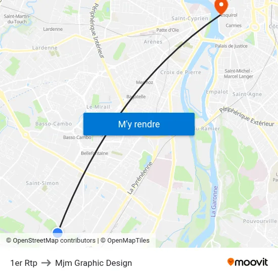 1er Rtp to Mjm Graphic Design map