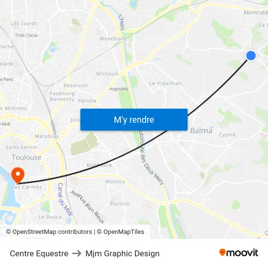 Centre Equestre to Mjm Graphic Design map