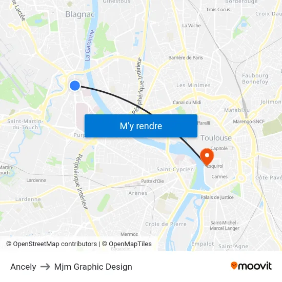 Ancely to Mjm Graphic Design map