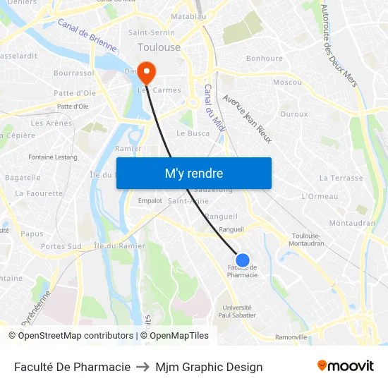 Faculté De Pharmacie to Mjm Graphic Design map
