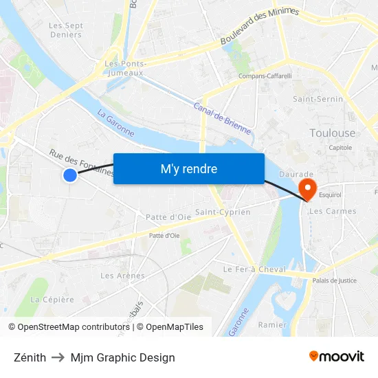 Zénith to Mjm Graphic Design map