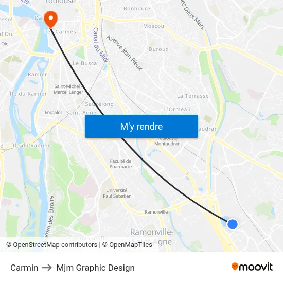 Carmin to Mjm Graphic Design map
