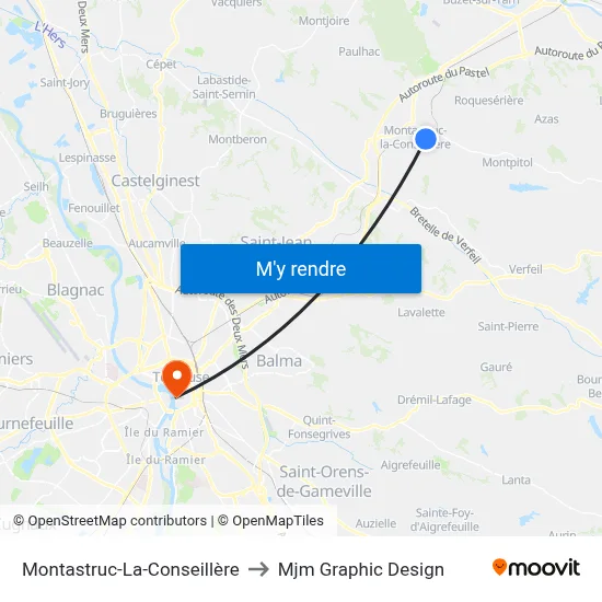 Montastruc-La-Conseillère to Mjm Graphic Design map