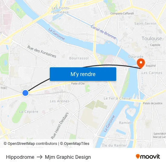 Hippodrome to Mjm Graphic Design map