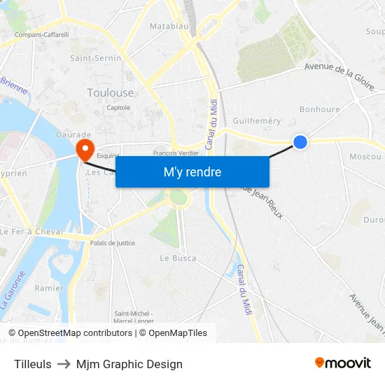 Tilleuls to Mjm Graphic Design map