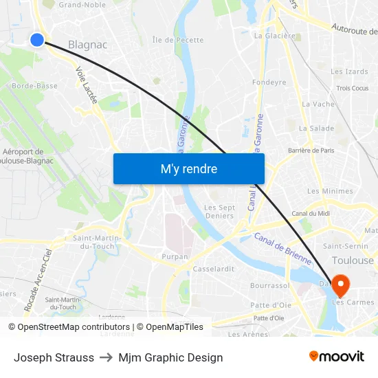Joseph Strauss to Mjm Graphic Design map