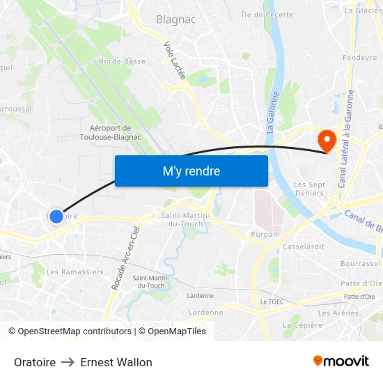 Oratoire to Ernest Wallon map