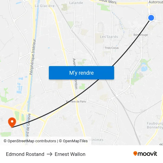 Edmond Rostand to Ernest Wallon map