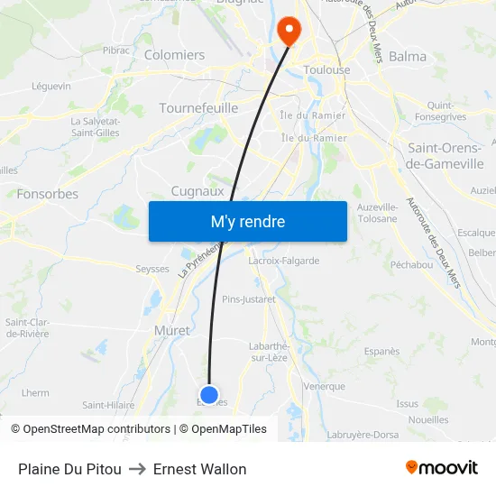 Plaine Du Pitou to Ernest Wallon map