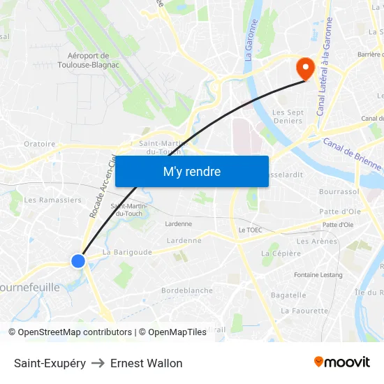 Saint-Exupéry to Ernest Wallon map
