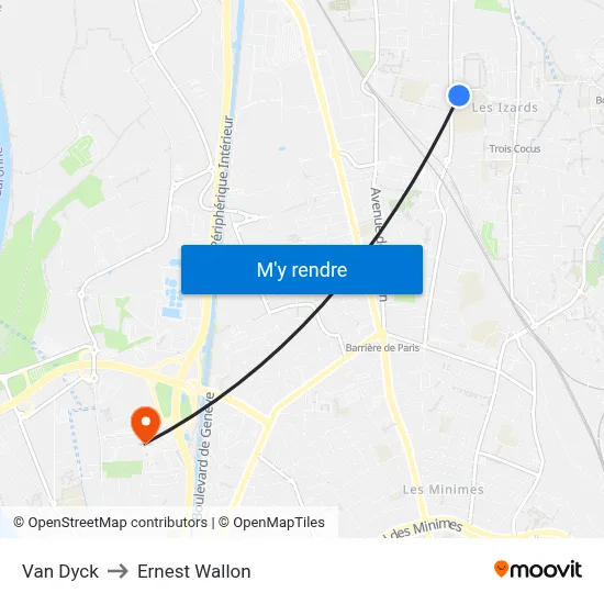 Van Dyck to Ernest Wallon map