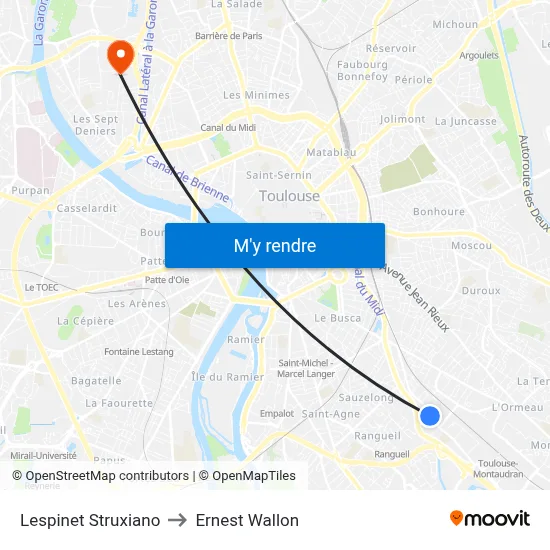 Lespinet Struxiano to Ernest Wallon map