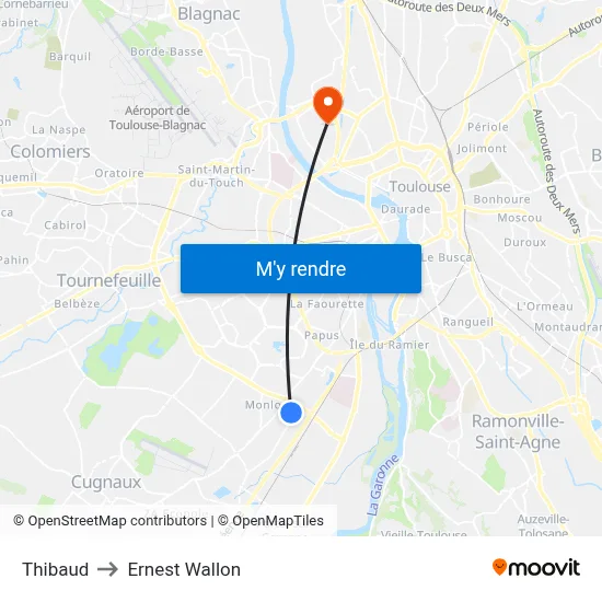 Thibaud to Ernest Wallon map