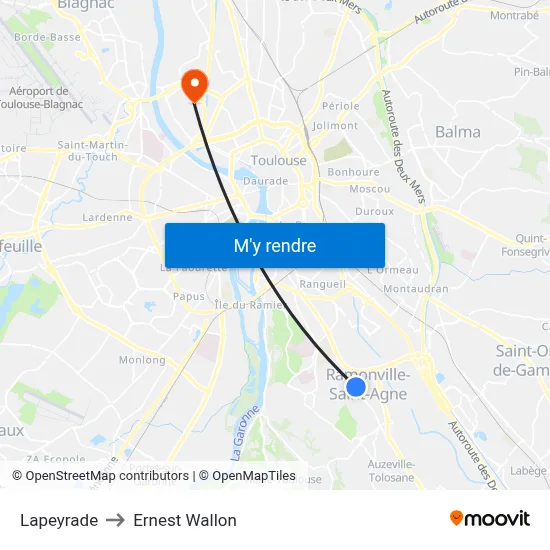 Lapeyrade to Ernest Wallon map