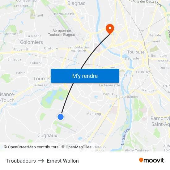 Troubadours to Ernest Wallon map