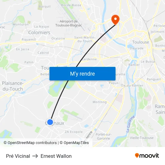 Pré Vicinal to Ernest Wallon map