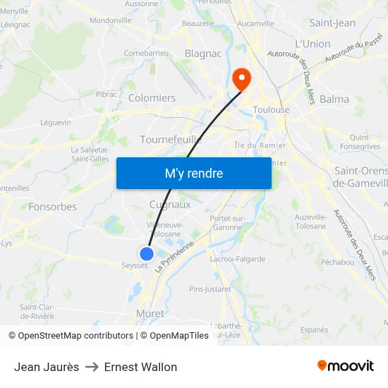 Jean Jaurès to Ernest Wallon map