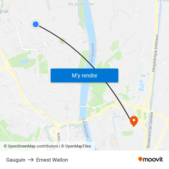 Gauguin to Ernest Wallon map