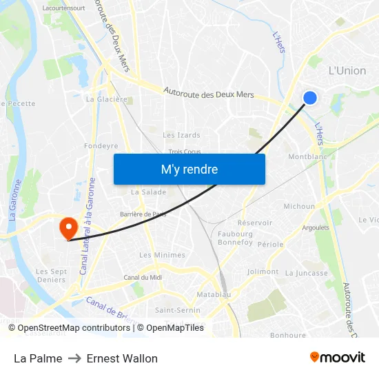 La Palme to Ernest Wallon map