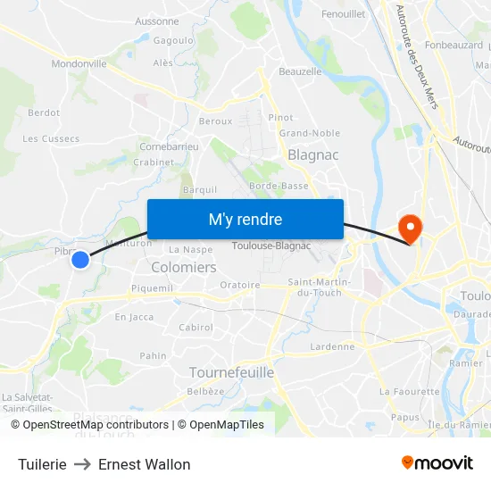 Tuilerie to Ernest Wallon map