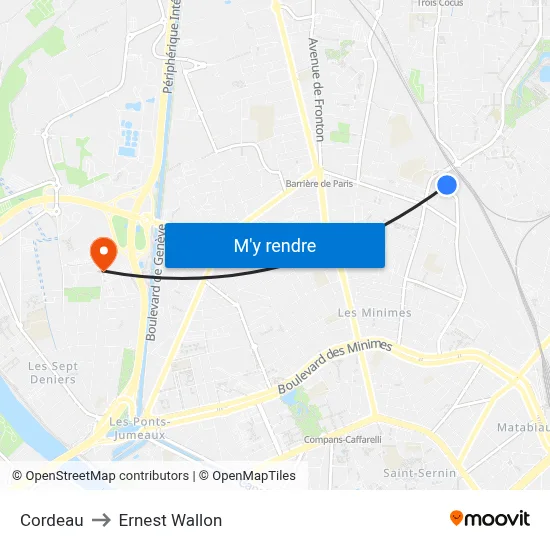 Cordeau to Ernest Wallon map