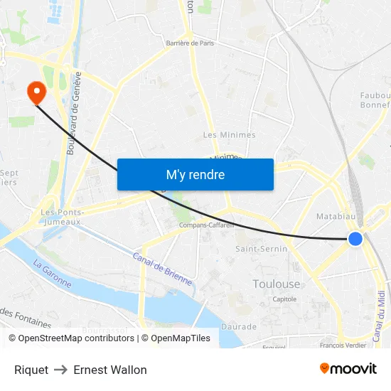 Riquet to Ernest Wallon map
