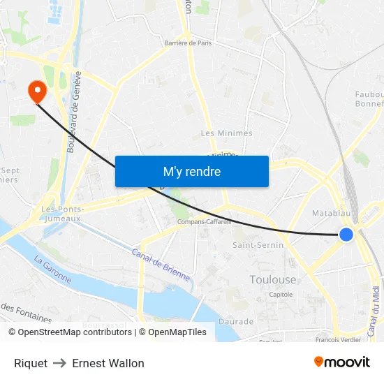 Riquet to Ernest Wallon map
