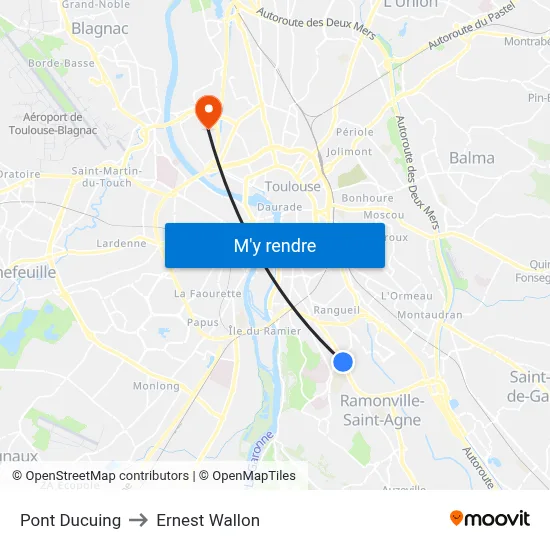 Pont Ducuing to Ernest Wallon map