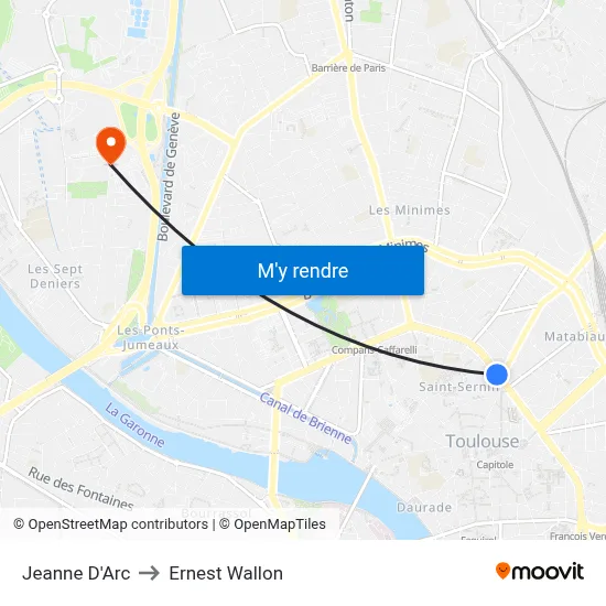 Jeanne D'Arc to Ernest Wallon map