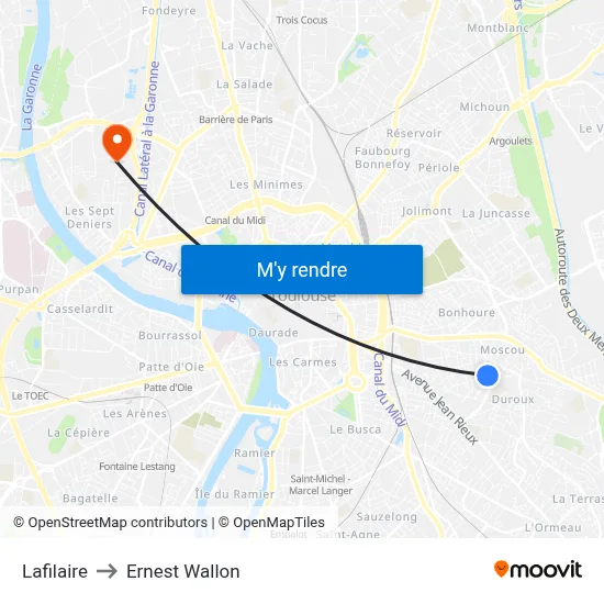 Lafilaire to Ernest Wallon map