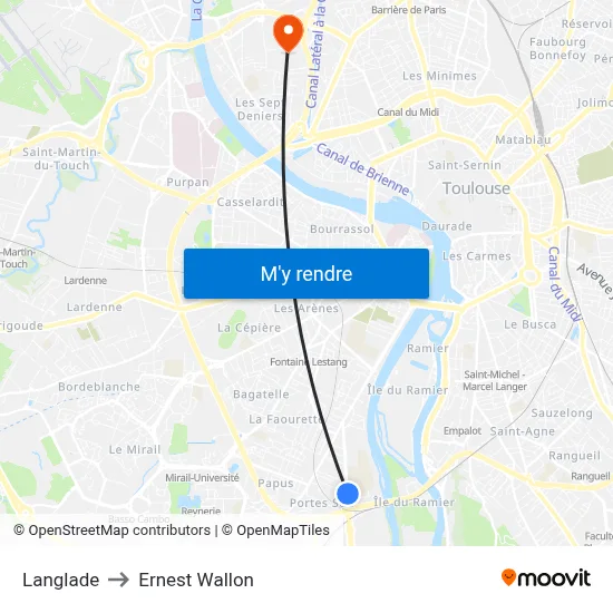 Langlade to Ernest Wallon map