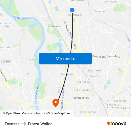 Favasse to Ernest Wallon map