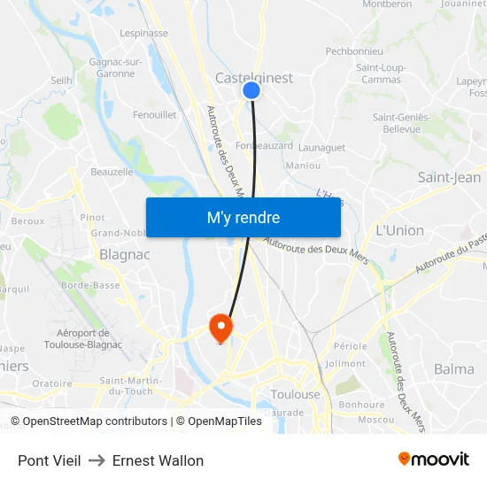 Pont Vieil to Ernest Wallon map