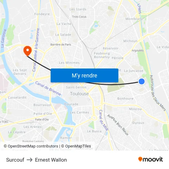 Surcouf to Ernest Wallon map