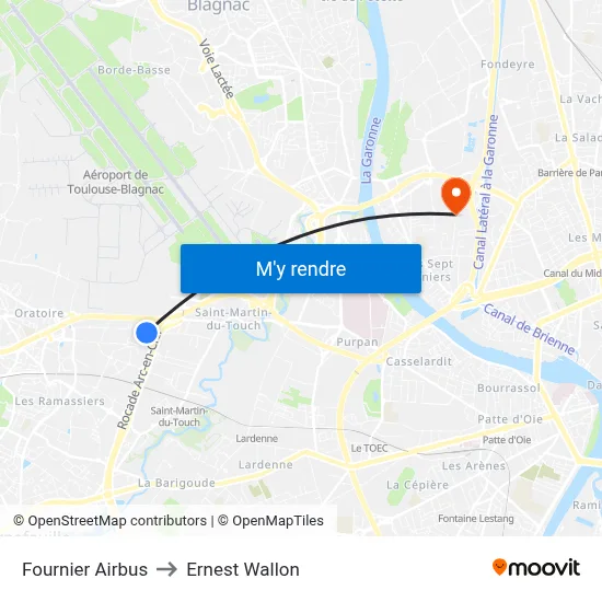 Fournier Airbus to Ernest Wallon map