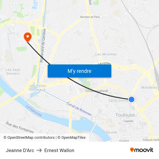 Jeanne D'Arc to Ernest Wallon map
