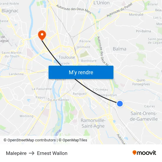 Malepère to Ernest Wallon map