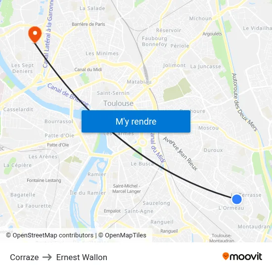 Corraze to Ernest Wallon map