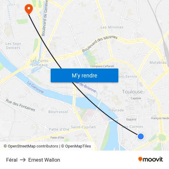Féral to Ernest Wallon map