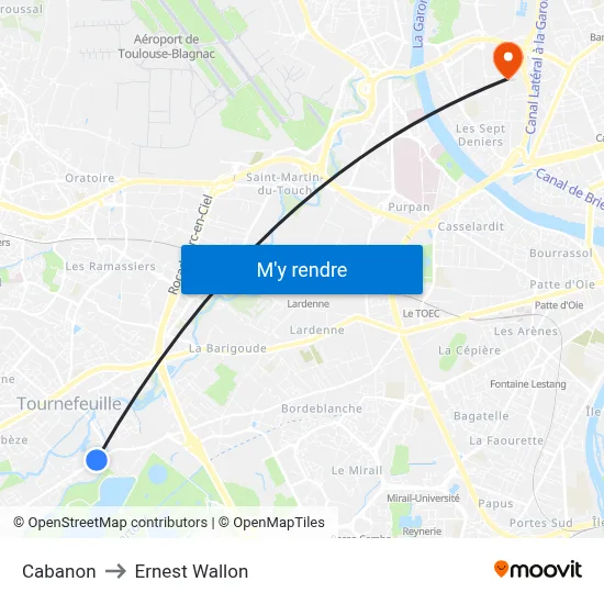 Cabanon to Ernest Wallon map