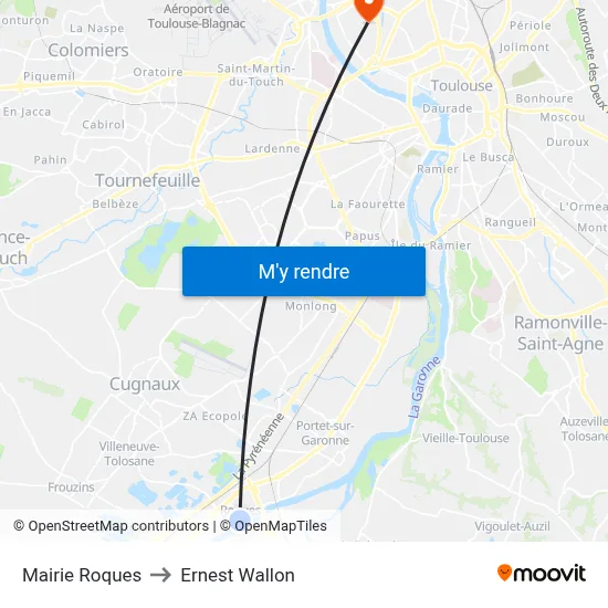 Mairie Roques to Ernest Wallon map