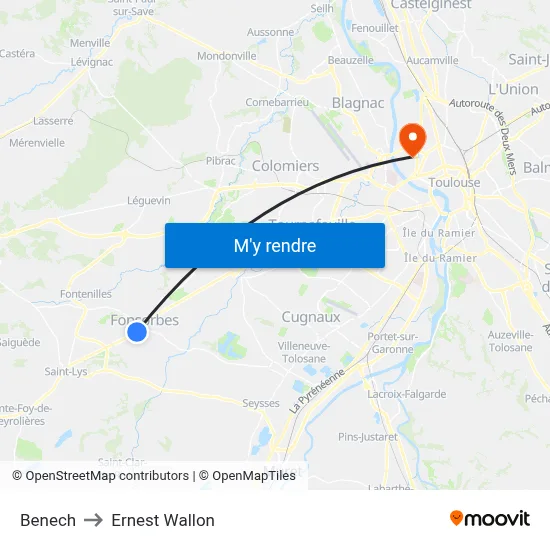 Benech to Ernest Wallon map