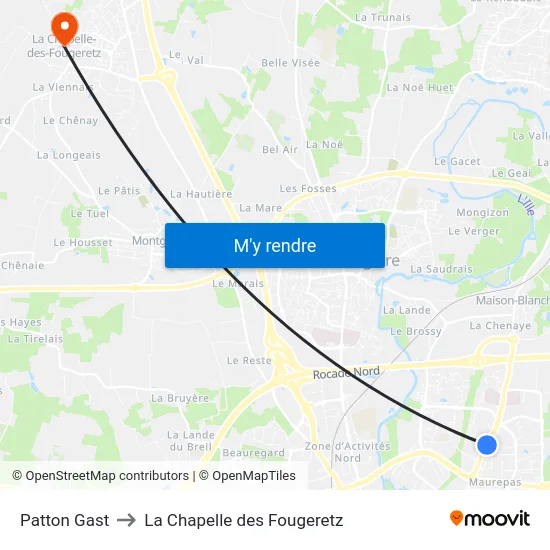 Patton Gast to La Chapelle des Fougeretz map
