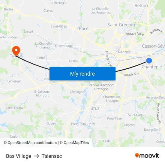 Bas Village to Talensac map
