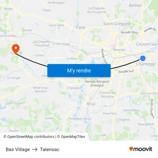 Bas Village to Talensac map