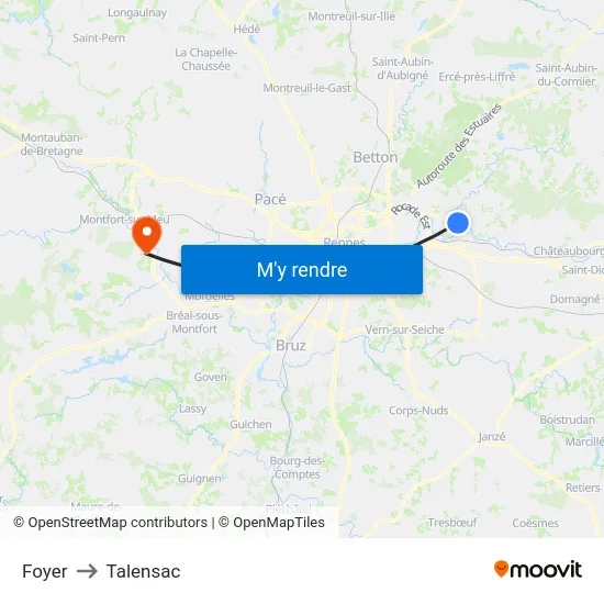 Foyer to Talensac map