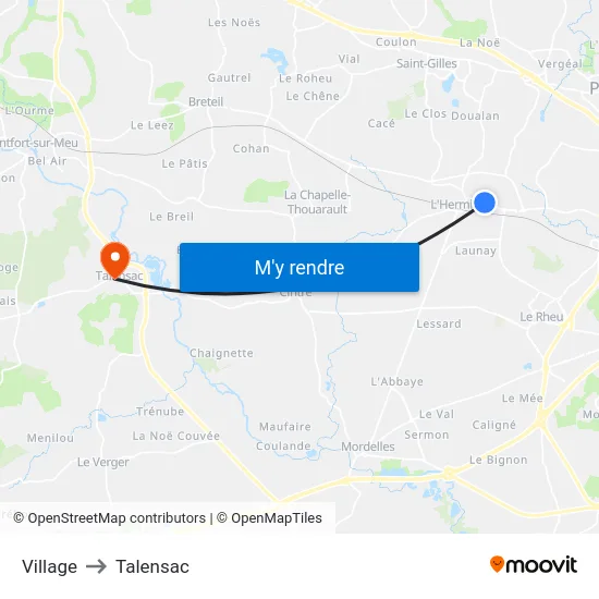 Village to Talensac map