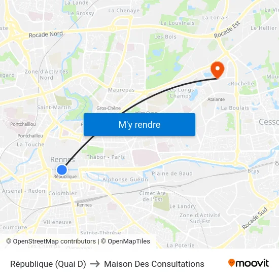 République (Quai D) to Maison Des Consultations map