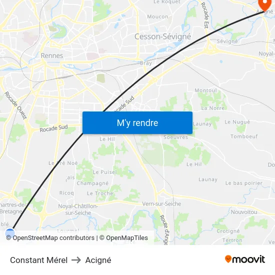 Constant Mérel to Acigné map