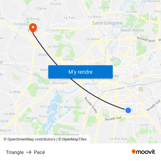 Triangle to Pacé map